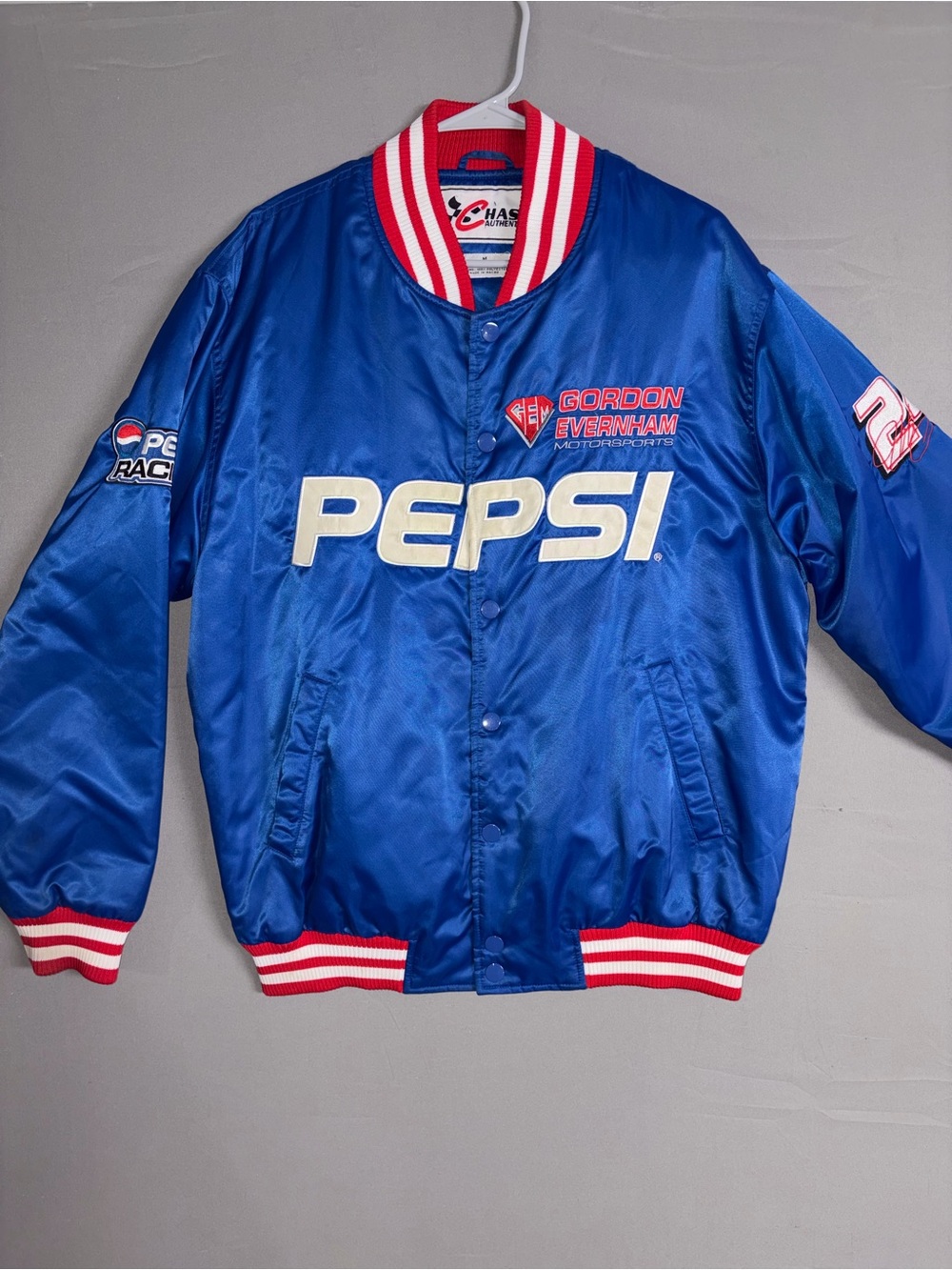 Pepsi/nascar Blue Satin Racing Jacket with Red & White number 20 OPEN TO OFFERS